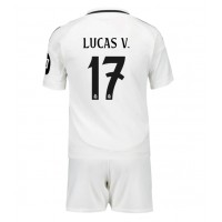 Camiseta Real Madrid Lucas Vazquez #17 Primera Equipación para niños 2024-25 manga corta (+ pantalones cortos)